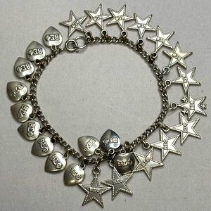 Sterling 7-Inch Bracelet with 25 Sterling Beta Sigma Phi Charms #5015